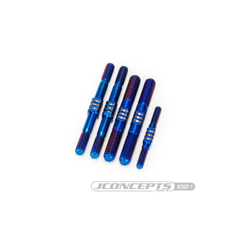JConcepts RC8B4.1 Fin Titanium turnbuckle set - burnt blue, 5pc. / JCO2507-1