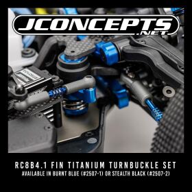 JConcepts RC8B4.1 Fin Titanium turnbuckle set - burnt blue, 5pc. / JCO2507-1