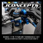 JConcepts RC8B4.1 Fin Titanium turnbuckle set - burnt blue, 5pc. / JCO2507-1