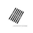 JConcepts XRAY XB2 2024 3.5 x 55mm Fin Titanium turnbuckle set, 6pc. – stealth black / JCO2723-2