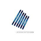 JConcepts XRAY XB4 2024 Fin Titanium turnbuckle set, 6pc. – burnt blue / JCO2724-1