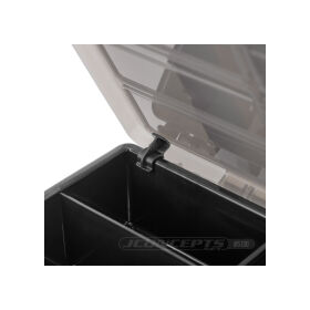 JConcepts tool box w/upper storage, black / smoke gray (~14.5" x 11" x 2.375" x upper storage) / JCO5130-28