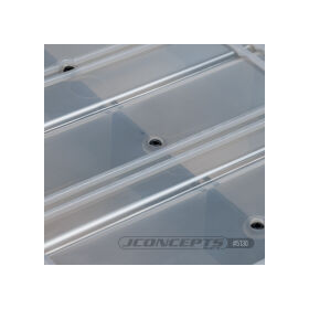 JConcepts tool box w/upper storage, black / smoke gray (~14.5" x 11" x 2.375" x upper storage) / JCO5130-28