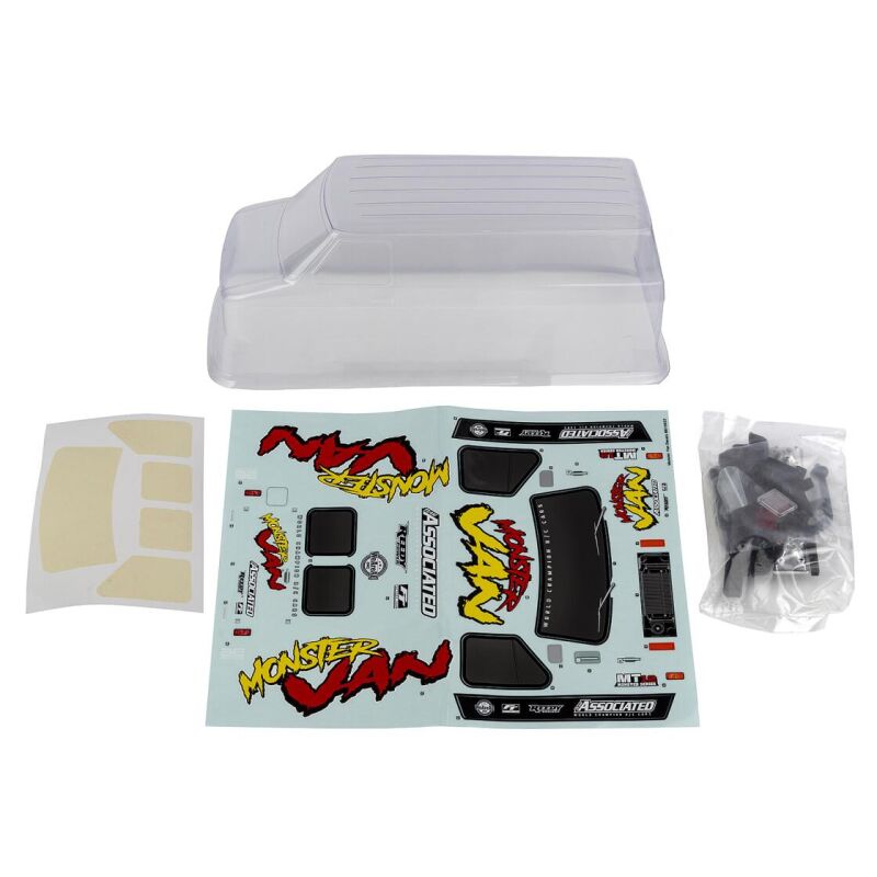 Team Associated MT12 Monster Van Body Set, clear / AE41117