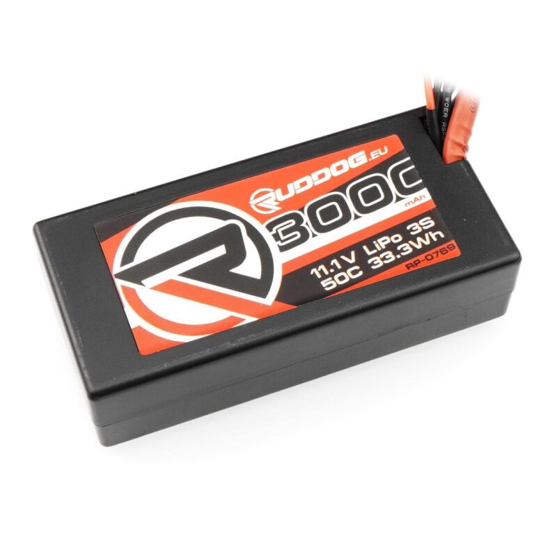 RUDDOG 3000mAh 50C 11.1V LiPo Short Stick Pack Battery with T-Plug / RP-0769