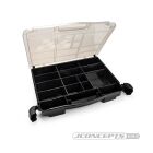 JConcepts parts box, black / smoke gray (~14.5" x 11" x 2.375") / JCO5128-28
