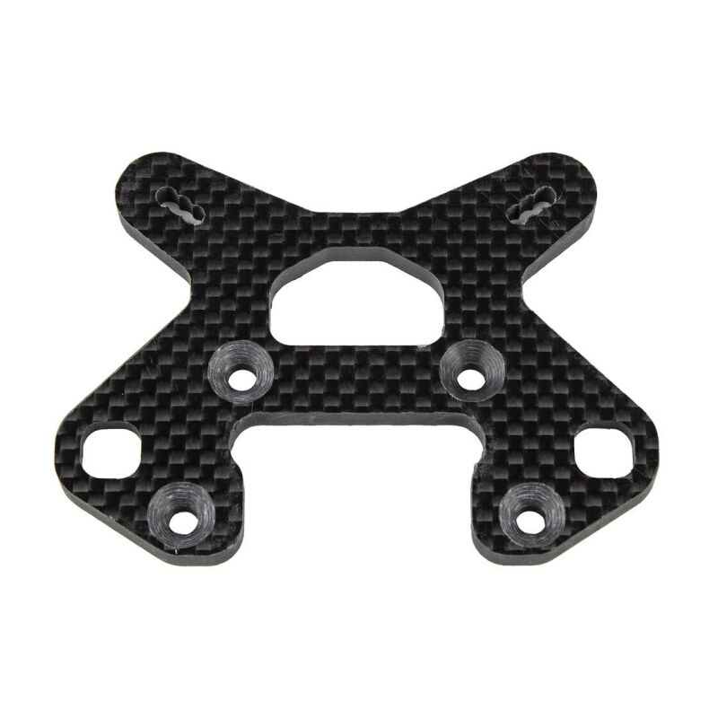 Team Associated RC8B4.1 FT Front Shock Tower, 26.5, carbon fiber / AE81633
