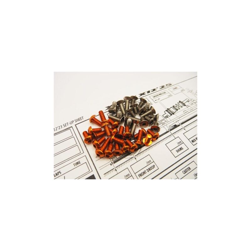 Hiro Seiko X1225 Titan/Alloy Hex Socket Screw Set [Orange] / HS-48964