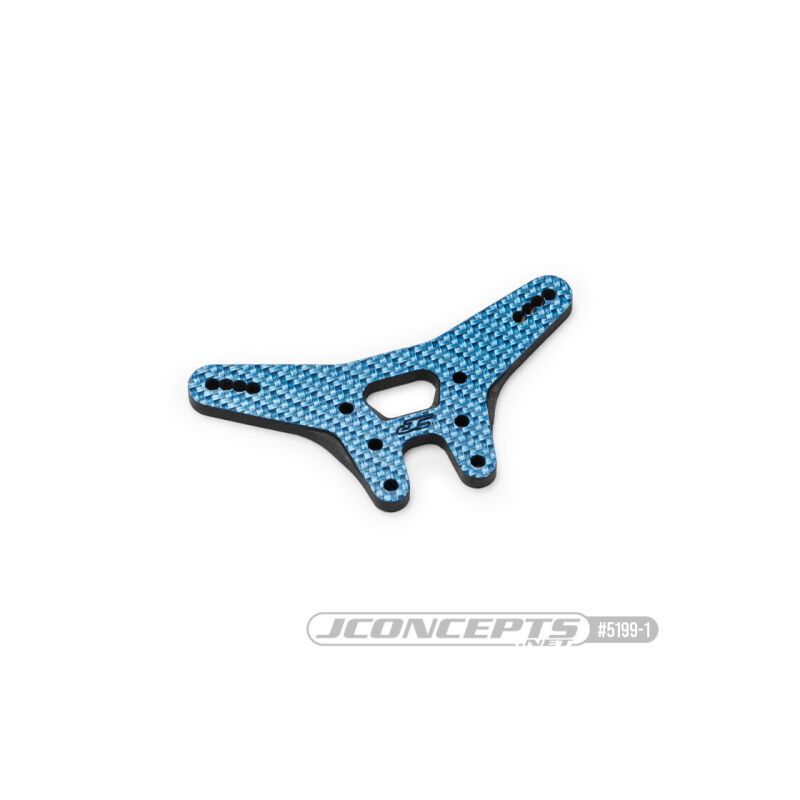 JConcepts RC10B7 carbon fiber rear shock tower - blue / JCO5199-1