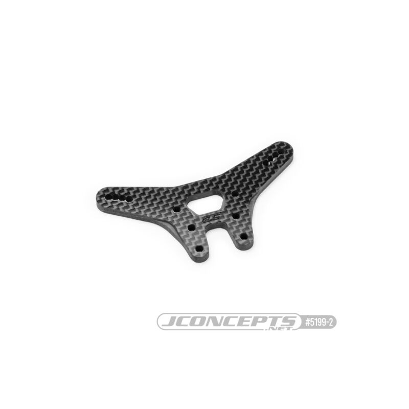 JConcepts RC10B7 carbon fiber rear shock tower - black / JCO5199-2