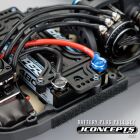 JConcepts battery plug pull set, w/plugs, blue + and black  / JCO5029