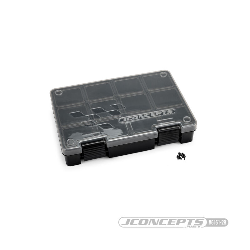 JConcepts JConcepts hardware storage box, black / smoke gray (~8" x 5.50" x 1.5") / JCO5151-28