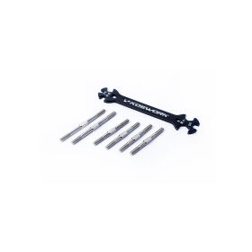 Koswork Kyosho Ultima Steel Heavy Duty Turnbuckle Set (6pcs, w/wrench) Ultima Series / KOS04361-01