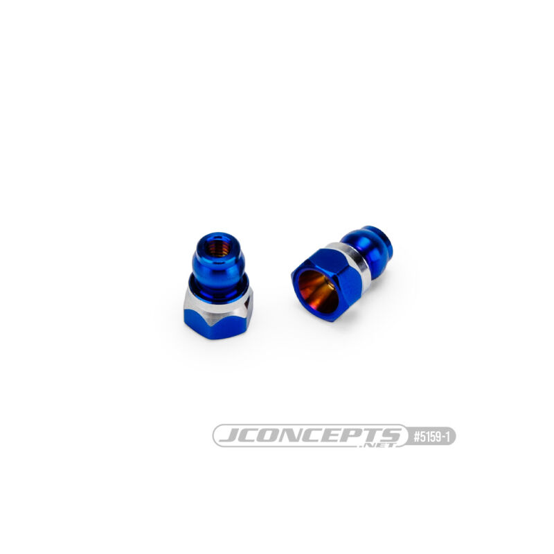 JConcepts RC10B7 Fin titanium front stand-off, (burnt blue) - 8mm / JCO5159-1