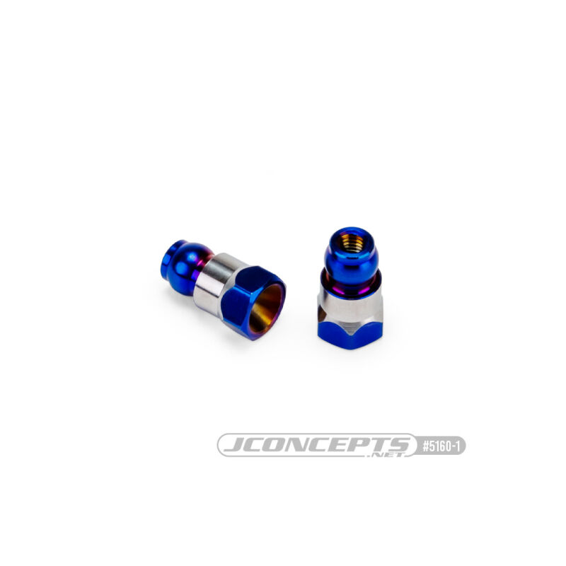 JConcepts RC10B7 Fin titanium rear stand-off, (burnt blue) - 10mm / JCO5160-1