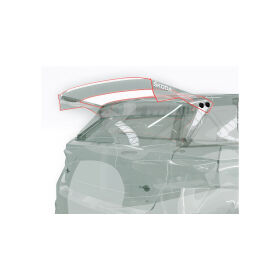 Bittydesign SKODA Fabia RS Rally2 clear wing replacement, 1,5mm extra hard, Pre-Cut / BDRX-FRS2RWXH