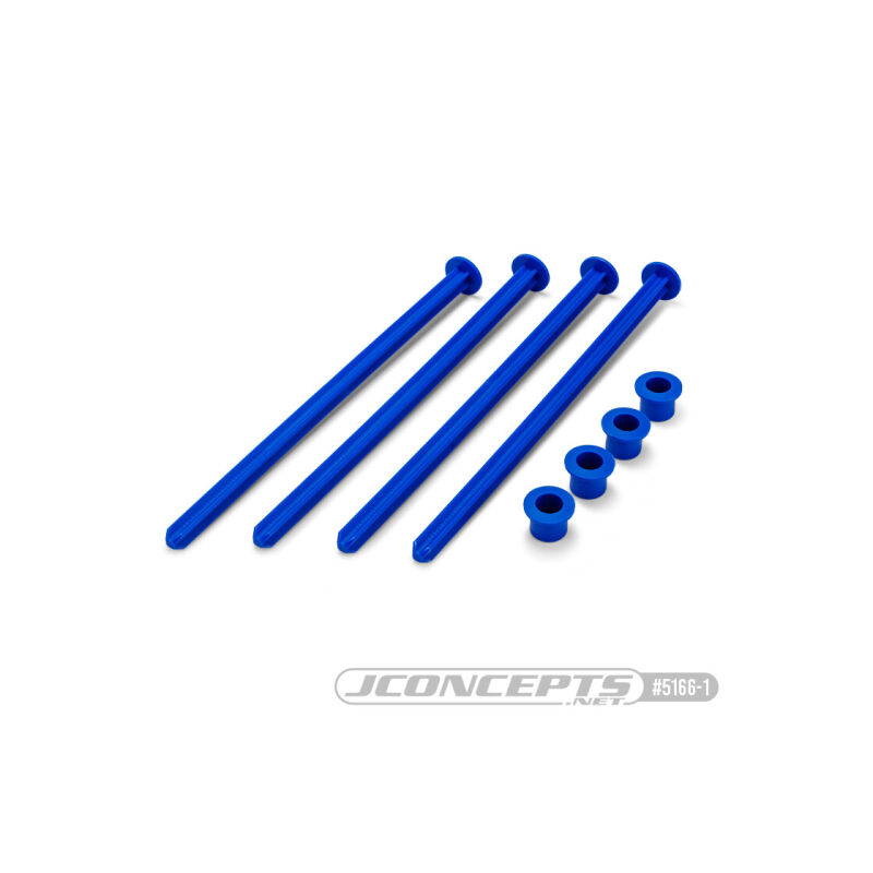 JConcepts - 1/8th truck off-road tire stick - holds 4 mounted tires (blue) - 4pc. / JCO5166-1