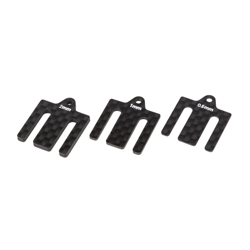 Team Associated RC10B7 FT Front Bulkhead Shims, carbon fiber / AE92438