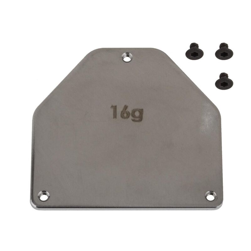 Team Associated RC10B7 FT Steel Servo Weight Plate, 16g / AE92445