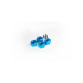 Koswork Tamiya 6mm Aluminum Clamping Wheel Hex (4) Blue / KOS04408