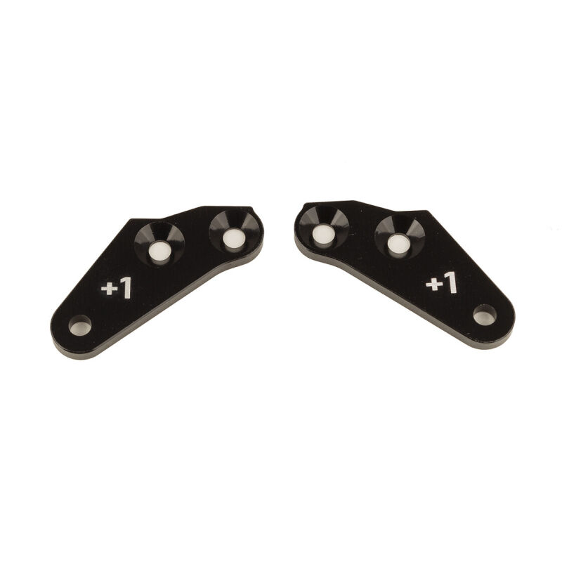 Team Associated RC8B4 Steering Block Arms, +1, aluminum / AE81640