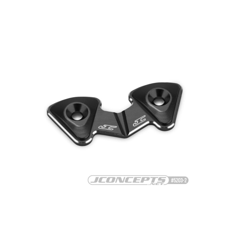 JConcepts RC10B7 aluminum 1-piece rear wing button - black / JCO5203-2