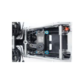 Koswork Tamiya BBX Aluminum Servo Mounts/Stay (2) BB-01 Blue / KOS04401