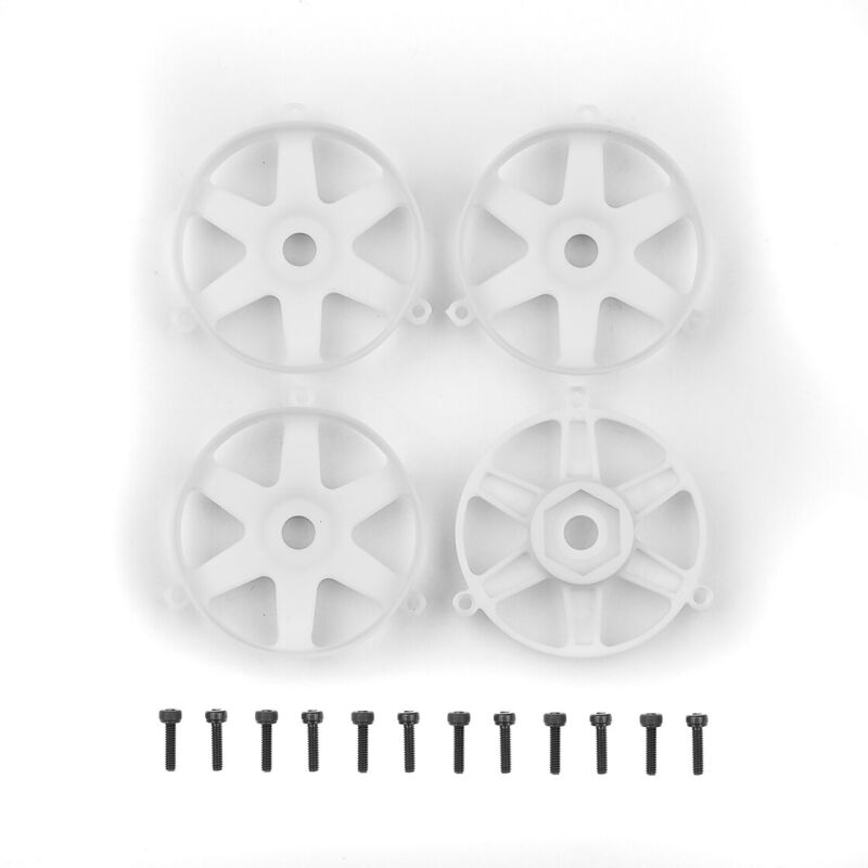 Team Associated DC10 FT ADJUSTABLE WHEEL FACE PLATE, WHITE (QTY. 4) / AE72248