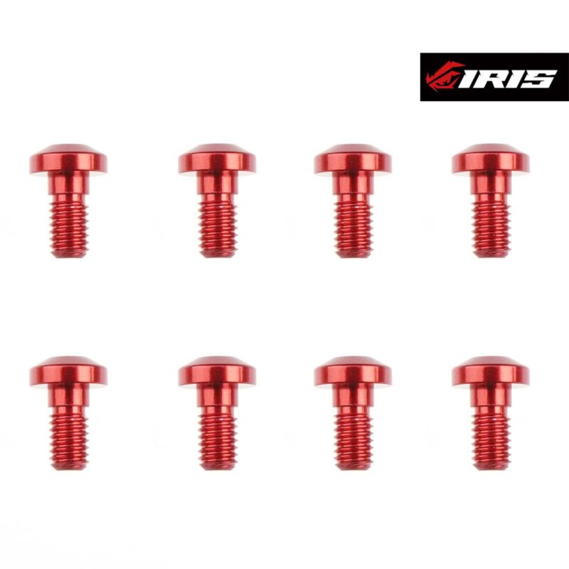 Iris Aluminium Centering Screws M3x6mm (Red | 8pcs) / IRIS-75014