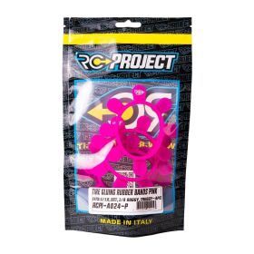 RC-Project Tire Gluing Rubber Bands Pink (4) / RCPJ-A024-P