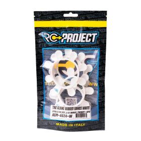 RC-Project Tire Gluing Rubber Bands White (4) / RCPJ-A024-W