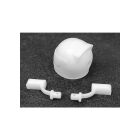 Bittydesign Universal Helmet for 1/10 Formula cars including mirrors (white) / BDF1-HLM