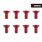 Iris M3x6mm Aluminium Flat Head Screws (Red | 8pcs) / IRIS-75023