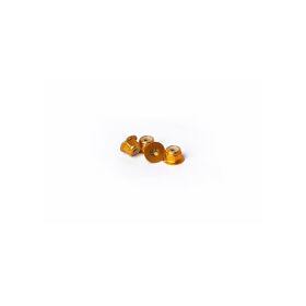 Koswork Kyosho M4 Aluminum Flanged Nylon Lock Nuts Gold...