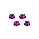 Hiro Seiko  4mm Alloy Flange Nylon Nut (Thin Type)  [Purple] / HS-48955