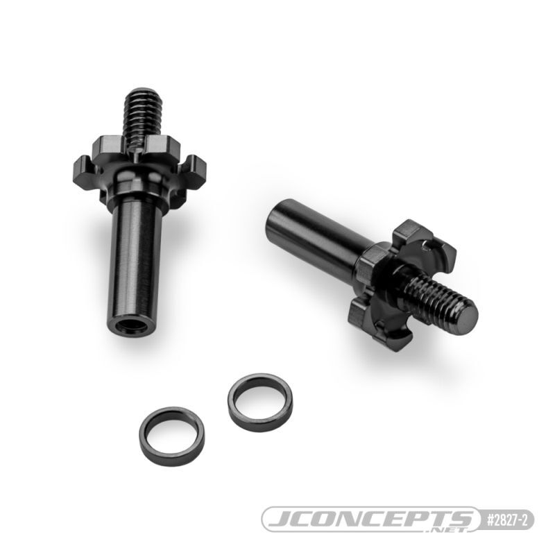 JConcepts AE RC10B7, RC10B7D Einstellbare Titan Front-Achse (2) stealth schwarz / JC-2827-2