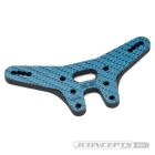 JConcepts AE RC10B7 Dämpferbrücke hinten 2mm Carbon fiber - blau / JC-5215-1