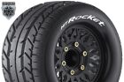 Louise RC MT-ROCKET 1-10 Monster Truck Tire Set Mounted Sport Black Wheels Removable HEX 12 Narrow, 12 Wide, 14, 17mm L-T3201SX / LR-T3201SX