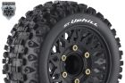 Louise RC ST-UPHILL 1-10 Stadium Truck Tire Set Mounted Sport Black Wheels Removable HEX 12 Narrow, 12 Wide, 14, 17mm L-T3211SX / LR-T3211SX