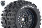 Louise RC MT-PIONEER 1-8 Monster Truck Tire Set Mounted Sport Black Wheels Removable 0" & 1/2" OFFSET HEX 17mm L-T3218X / LR-T3218X