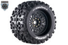 Louise RC MT-Uphill 1:8 Monster Truck Reifen Set verklebt Sport Schwarz Felgen Removable 0" & 1/2" Offset Hex 17 mm L-T3219X / LR-T3219X