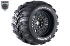 Louise RC MT-Cyclone 1:8 Monster Truck Reifen Set verklebt Sport Schwarz Felgen Removable 0" & 1/2" Offset Hex 17 mm L-T3220X / LR-T3220X