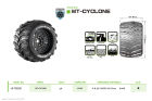 Louise RC MT-Cyclone 1:8 Monster Truck Reifen Set verklebt Sport Schwarz Felgen Removable 0" & 1/2" Offset Hex 17 mm L-T3220X / LR-T3220X