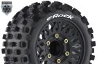 Louise RC ST-ROCK 1-10 Stadium Truck Tire Set Mounted Sport Black Wheels Removable HEX 12 Narrow, 12 Wide, 14, 17mm L-T3273SX / LR-T3273SX