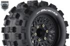 Louise RC MT-MCROSS 1-10 Monster Truck Tire Set Mounted Sport Black Wheels Removable HEX 12 Narrow, 12 Wide, 14, 17mm L-T3274SX / LR-T3274SX