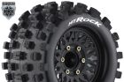 Louise RC MT-ROCK 1-10 Monster Truck Tire Set Mounted Sport Black Wheels Removable HEX 12 Narrow, 12 Wide, 14, 17mm L-T3275SX / LR-T3275SX