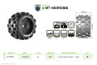 Louise RC MT-Mcross 1:8 Monster Truck Reifen Set verklebt Sport Schwarz Felgen Removable 0" & 1/2" Offset Hex 17 mm L-T3276X / LR-T3276X