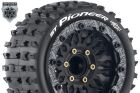 Louise RC MFT ST-PIONEER 1-10 Stadium Truck Tire Set Mounted Sport Black Wheels Removable HEX 12 Narrow, 12 Wide, 14, 17mm L-T3312SX / LR-T3312SX