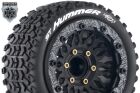 Louise RC MFT ST-HUMMER 1-10 Stadium Truck Tire Set Mounted Sport Black Wheels Removable HEX 12 Narrow, 12 Wide, 14, 17mm L-T3314SX / LR-T3314SX
