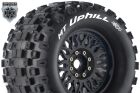 Louise RC MFT MT-UPHILL 1-8 Monster Truck Tire Set Mounted Sport Black Wheels Removable 0" & 1/2" OFFSET HEX 17mm L-T3322X / LR-T3322X